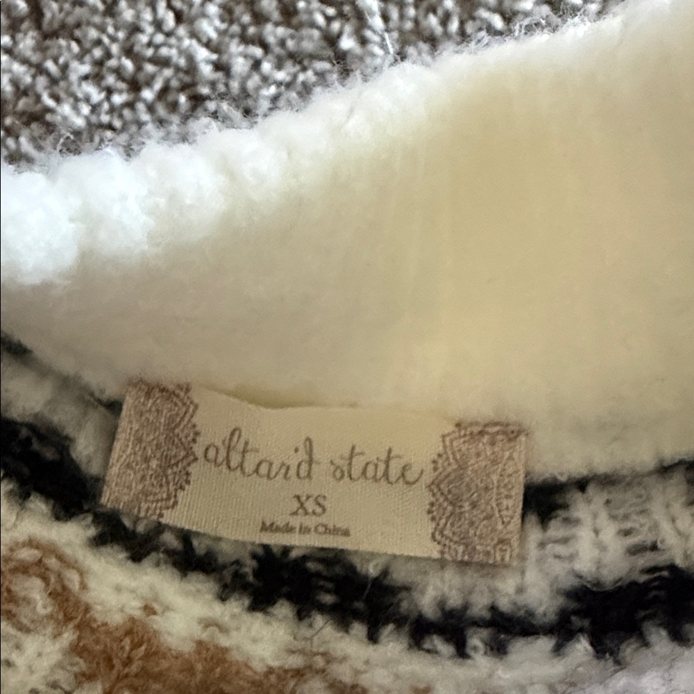 Altar’d State Cream Patterned Sweater - Picture 3 of 3